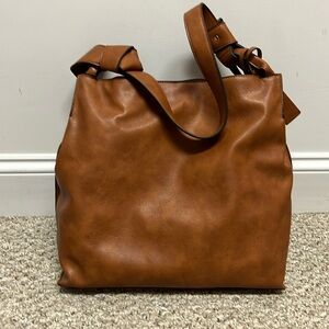 Sole Society vegan leather bag, camel, new with tags!